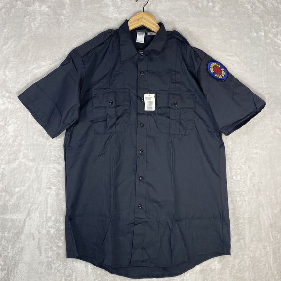 "THE FORCE" NEW W/TAG Navy Blue Uniform Short Sleeves Wilmington Fire Dept Patch - Picture 2 of 7